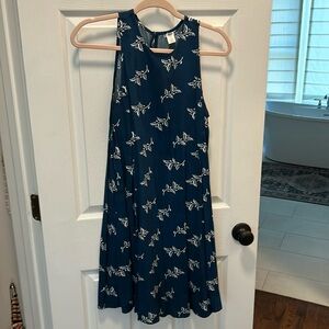 Old Navy Blue Floral Sleeveless Dress